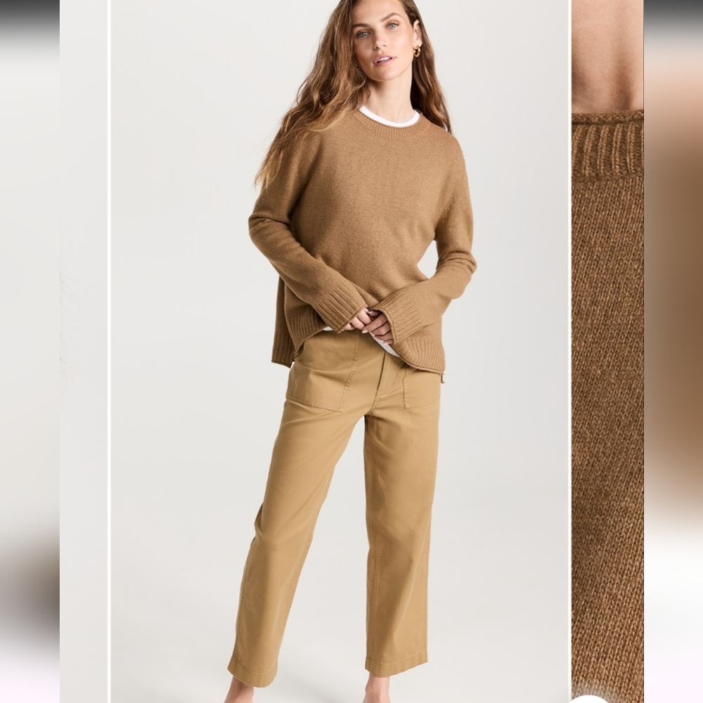 Jenni Kayne Camel Brown Crewneck Sweater